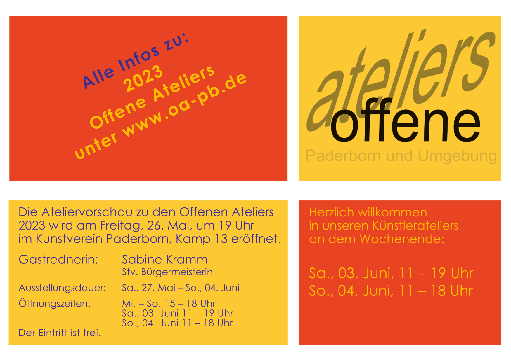 Mehr über den Artikel erfahren Offene Ateliers 2023